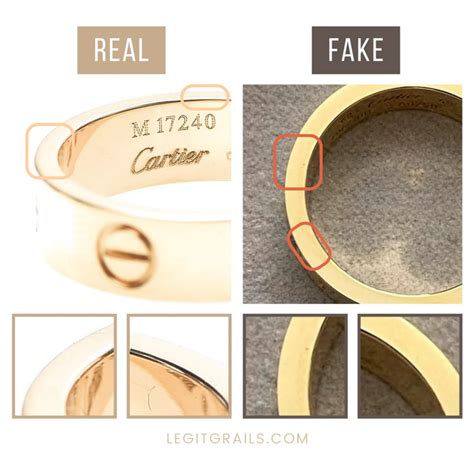 cartier love ring real vs fake|cartier 750 ring 52833a.